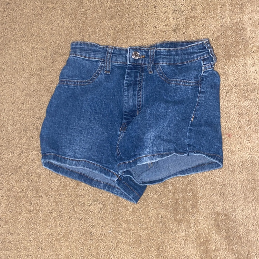 blue vintage mom shorts